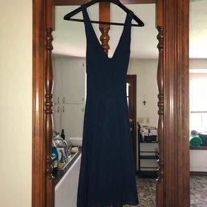 Navy blue above the knee dress